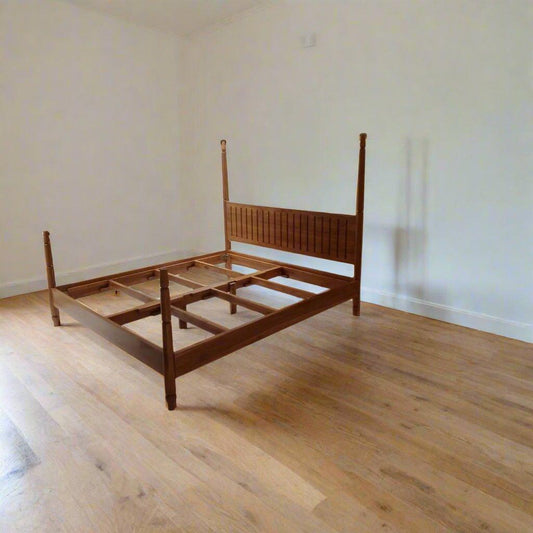 Light Teak Bed Frame | Minimalist, Versatile Design - TimberCraft