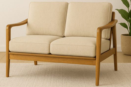 Oslo Mid-Century Teak Sofa 2 seater closeup