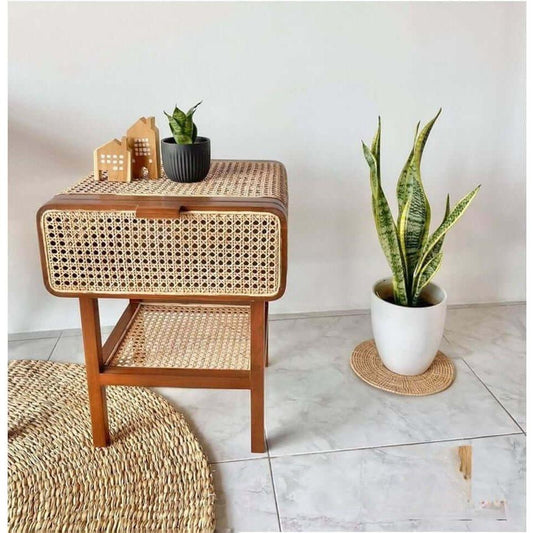 Teak wood and real rattan combination - TimberCraft