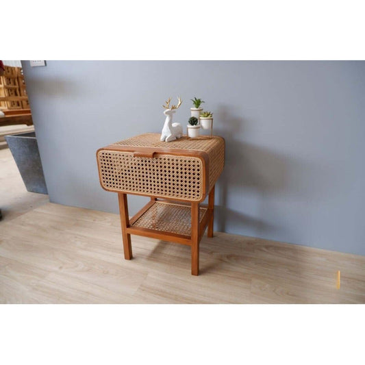 Teak wood and real rattan combination - TimberCraft