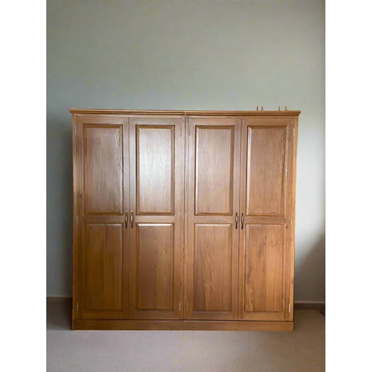 Teak Wood Wide Wardrobe - TimberCraft