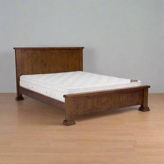 Stylish rustic teak wood bed frame - TimberCraft