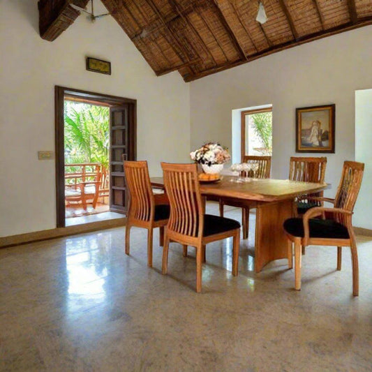 Teak Wood Dining Room Table & Chairs Set TDT - 1801 - TimberCraft