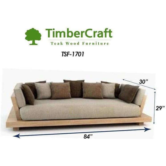 Teak Wood Low Sofa TSF - 1701 - TimberCraft