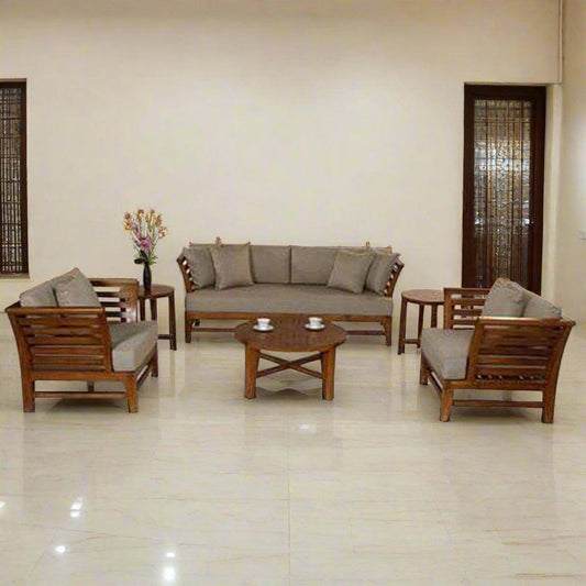 Teak Wood Sofa Set TSF - 1201 - TimberCraft