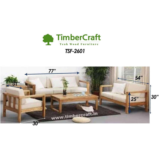 Teak Wood Sofa Set TSF - 2601 - TimberCraft