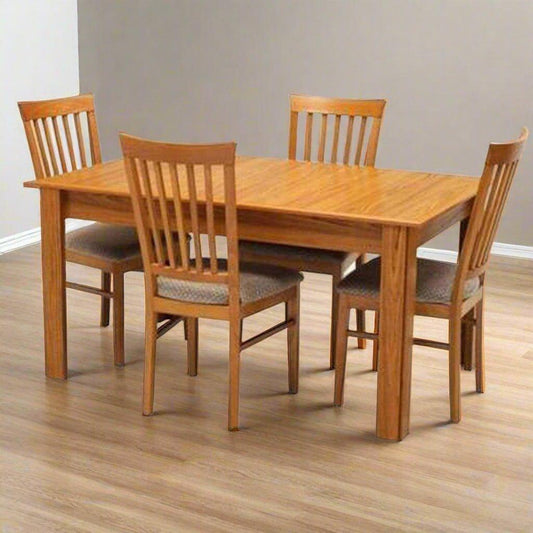 Teak Wooden Dining Table Set Online - TimberCraft