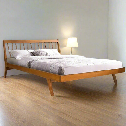 Vintage mid - century teak wood bed tbd - 5601 - TimberCraft