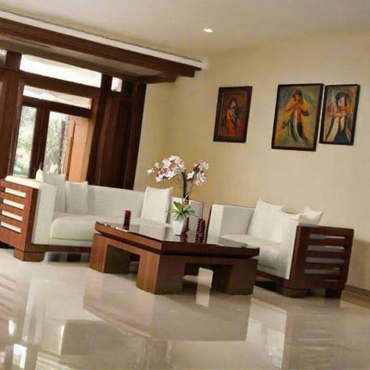 Wooden Sofa Set in Solid teak Wood - TimberCraft