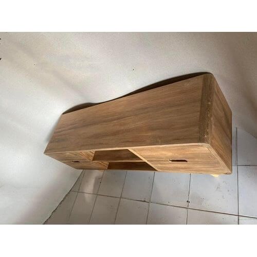 Nordic-inspired solid wood media unit 