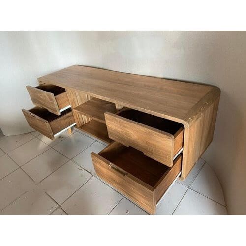 Nordic-inspired solid wood media unit 