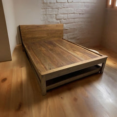 Maximize Your Space: Teak Wood Trundle Bed for Guests or Small Rooms