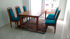 Teak Wood Dining Table With 6 Teak Chairs TDT-3201