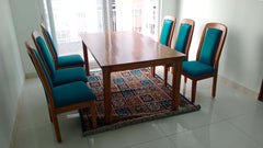 Teak Wood Dining Table With 6 Teak Chairs TDT-3201