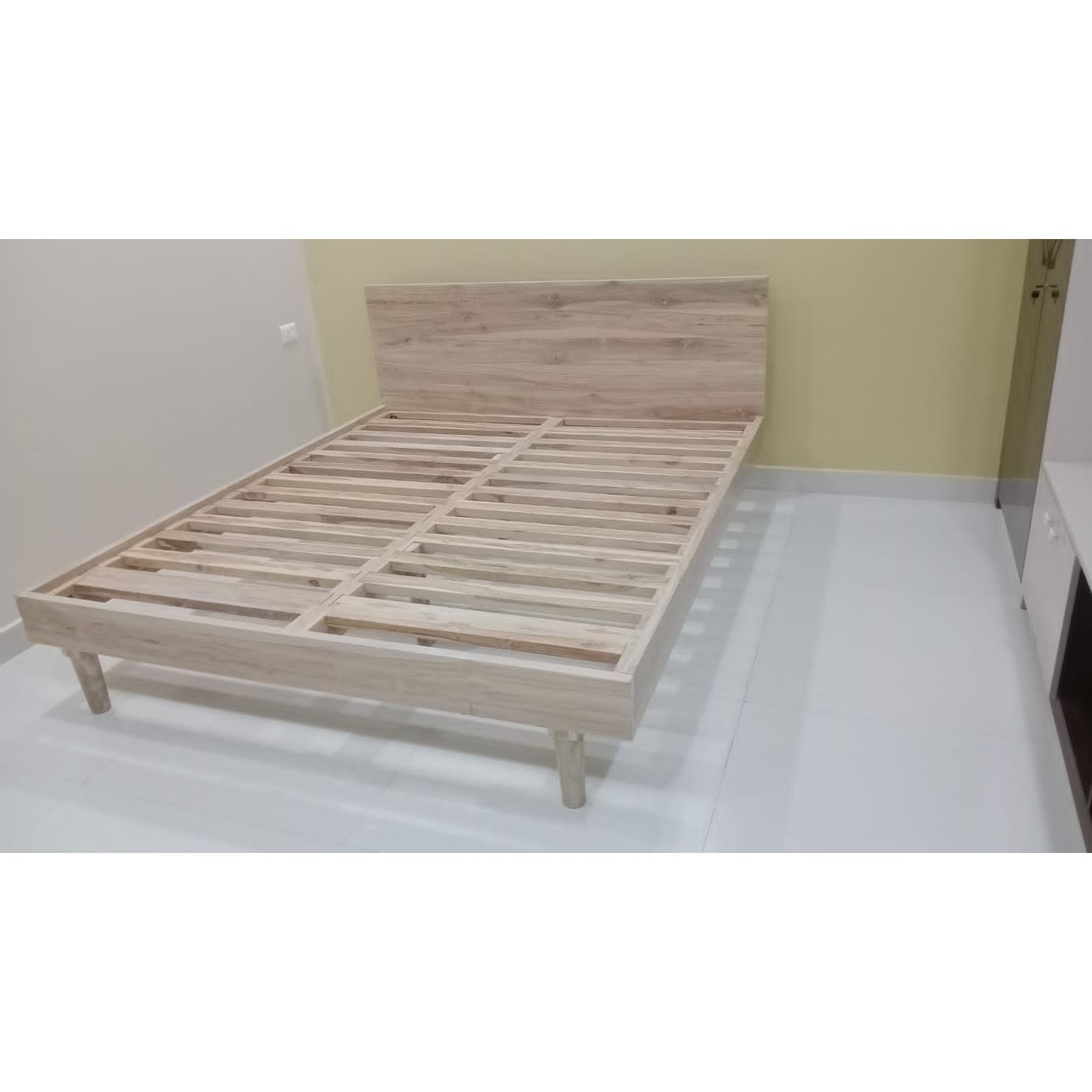 Premium Teak Wood Bed | Chic Design, Suits Any Aesthetic