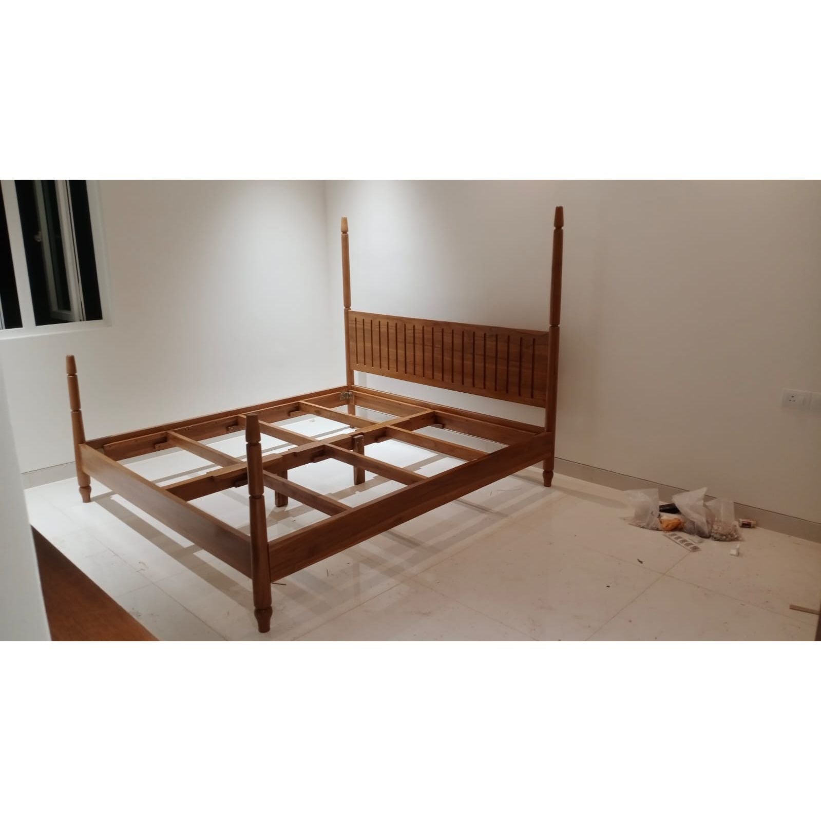 Light Teak Bed Frame | Minimalist, Versatile Design