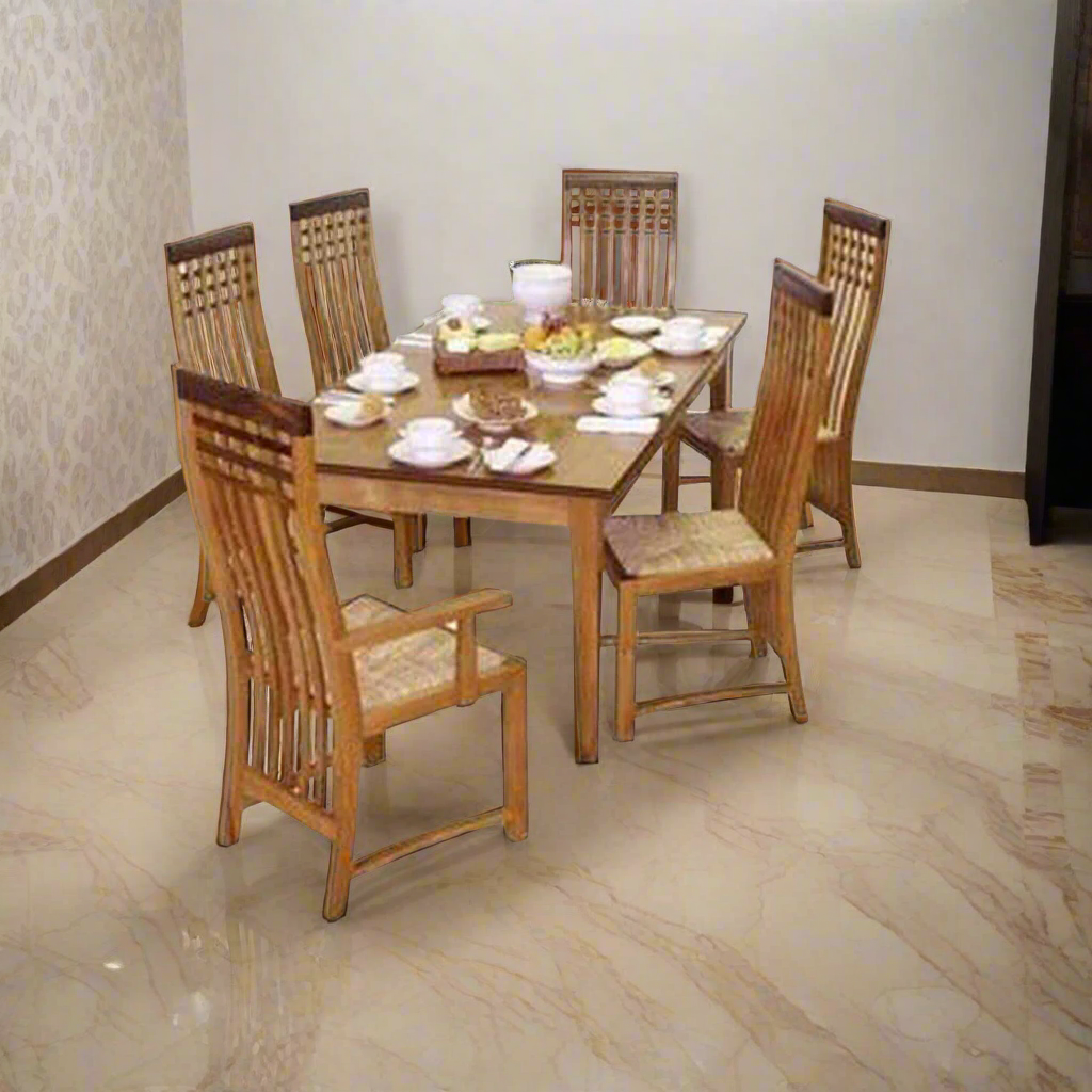 Teak Wood Dining Table Set TDT-1501