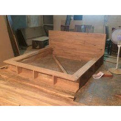 Natural Teak Wood Bed Frame - Eco-Friendly and Durable