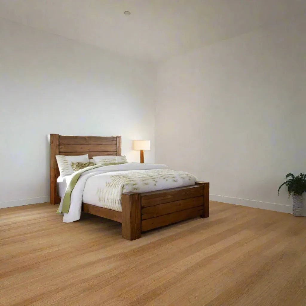 Farmhouse Rustic Teak Bed TBD - 1201 - TimberCraft