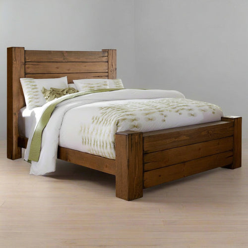Farmhouse Rustic Teak Bed TBD - 1201 - TimberCraft