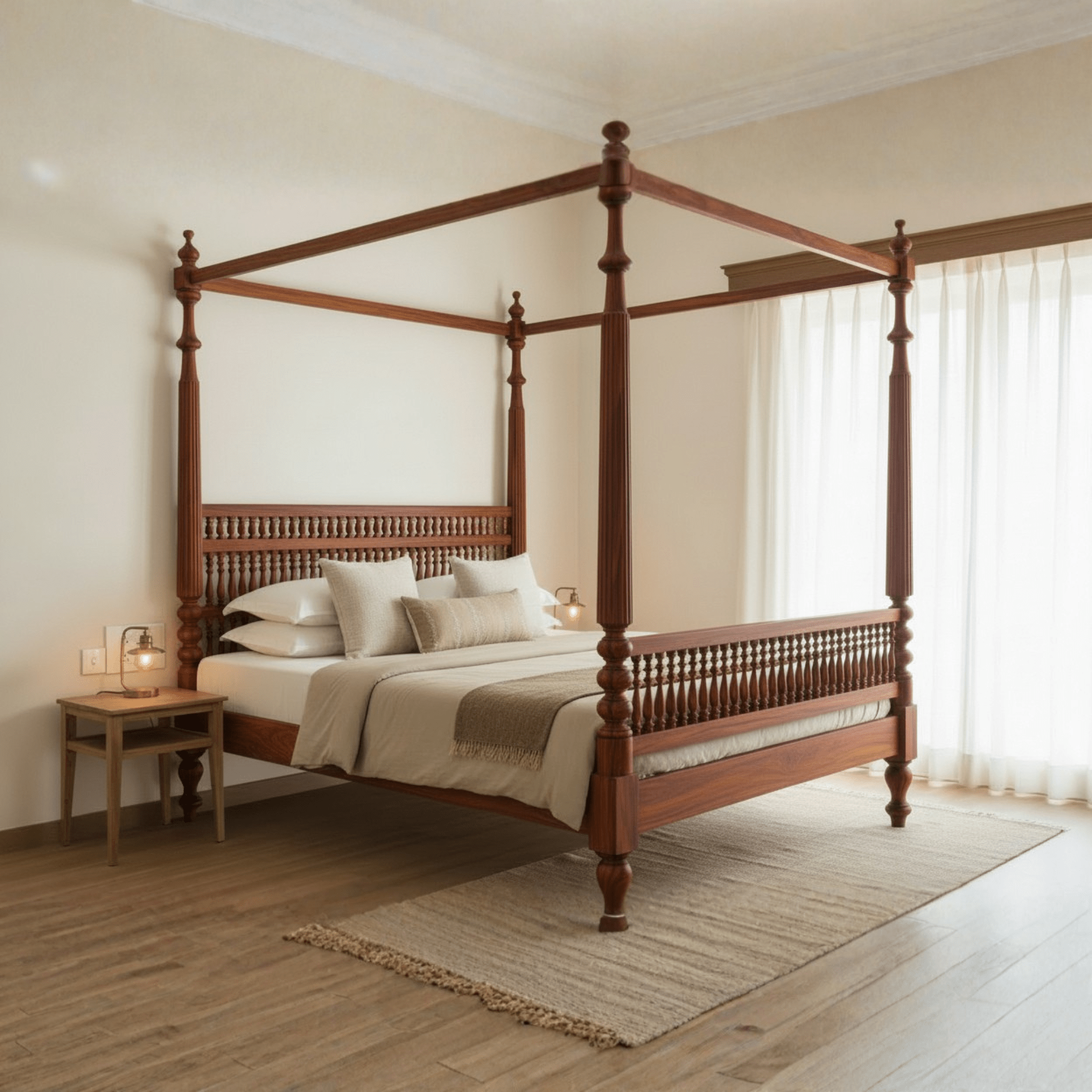 timbercaft teak 4 poster bed