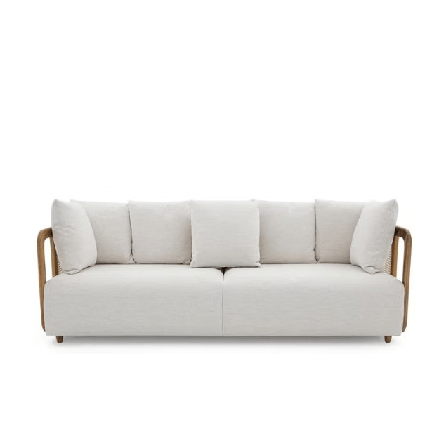 Handcrafted Teak & Rattan Lounge