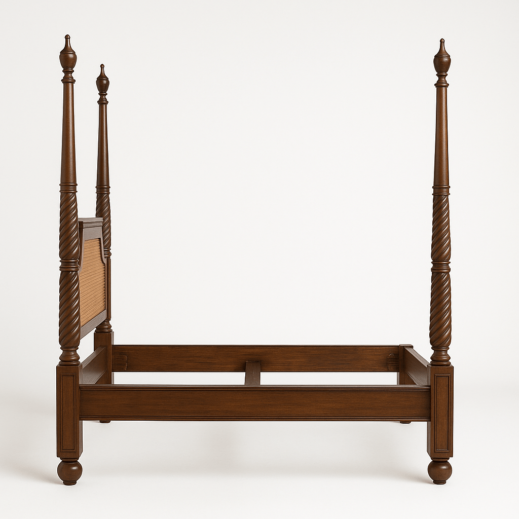 Luxury Super King Rattan Four - Poster Bed | Handcrafted Teak by Timbercraft - TimberCraft