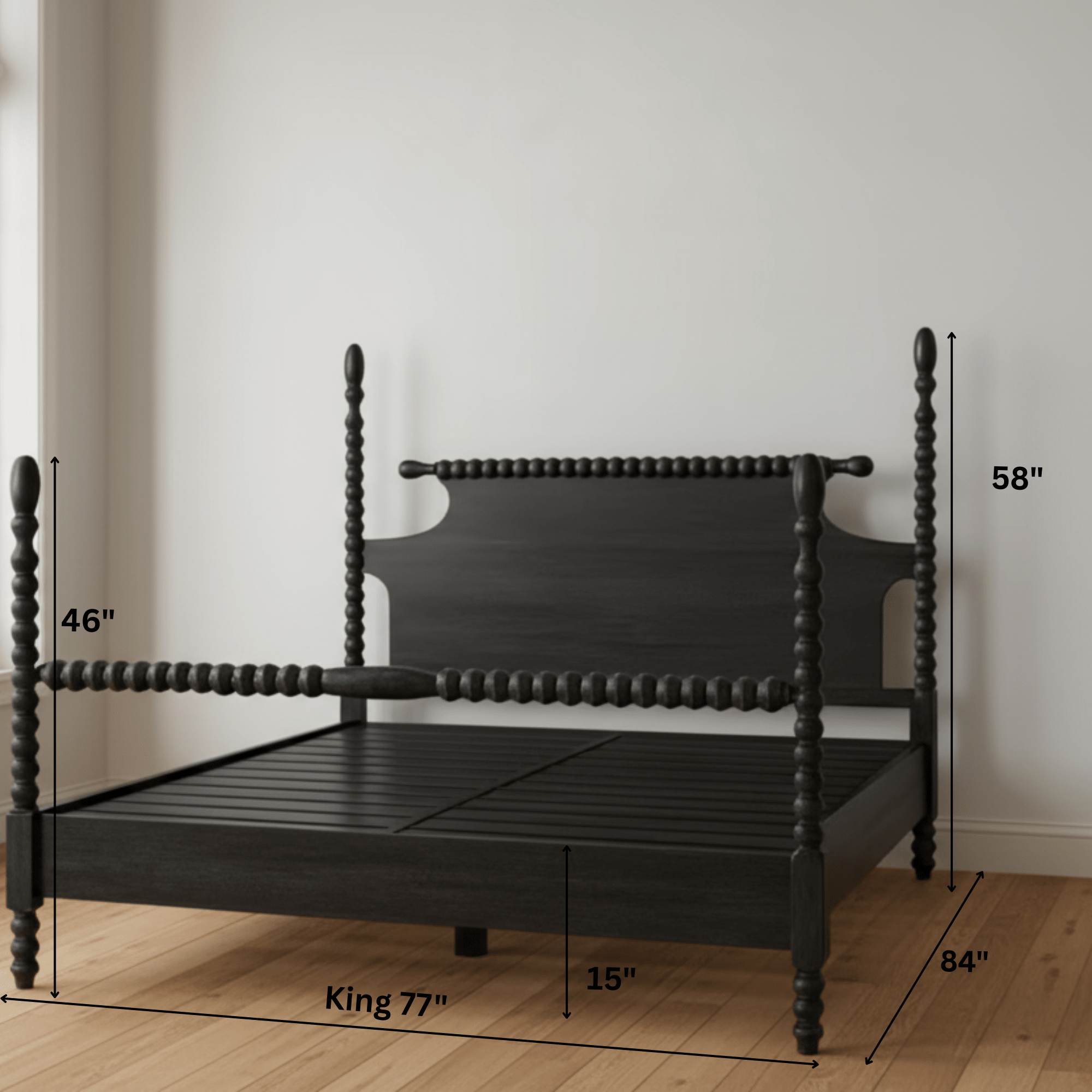 malabar king bed dimensions