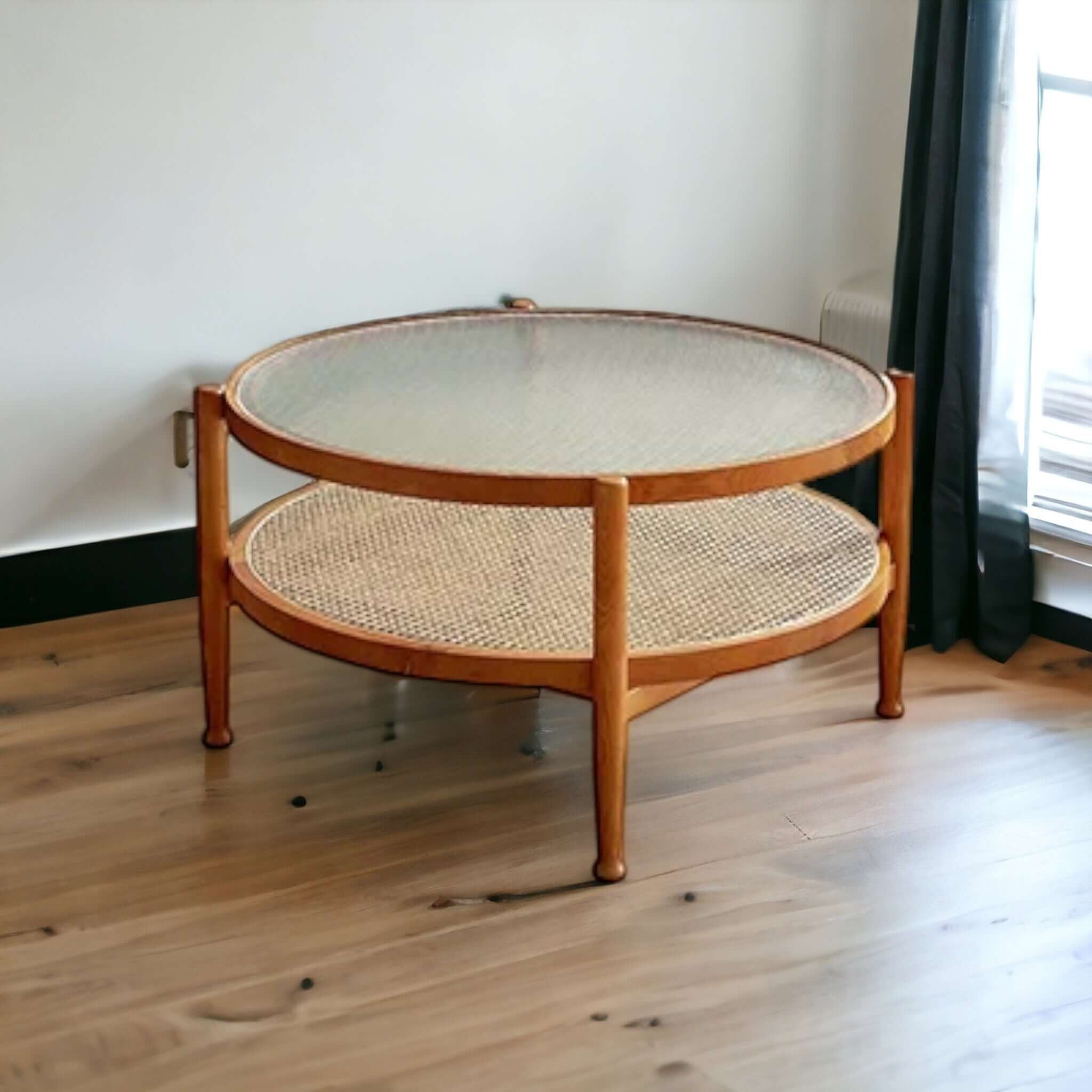 Mid - Century Chic: Flared Arm Cane Sofa Set (Shop Modern Comfort) - TimberCraft
