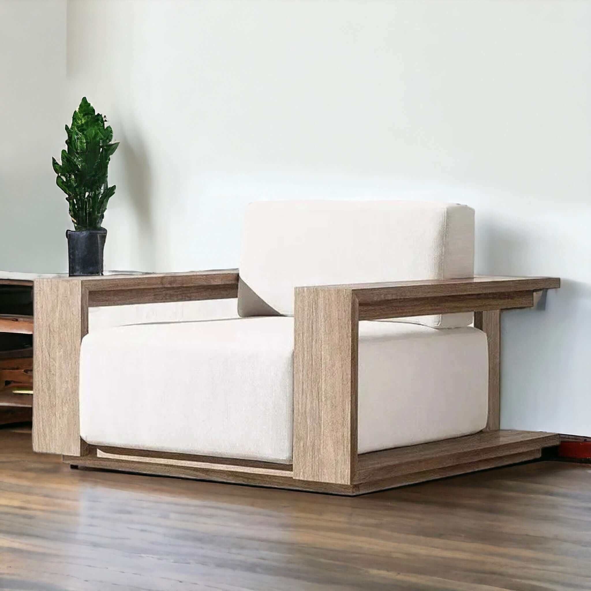 Modern Teak Nordic Sofa Set - TimberCraft