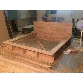 Natural Teak Wood Bed Frame - Eco - Friendly and Durable - TimberCraft
