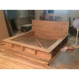 Natural Teak Wood Bed Frame - Eco - Friendly and Durable - TimberCraft