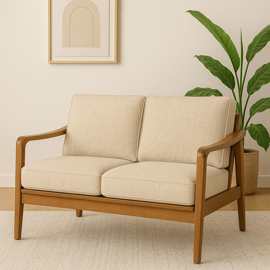 Oslo Mid-Century Teak Sofa 2 seater