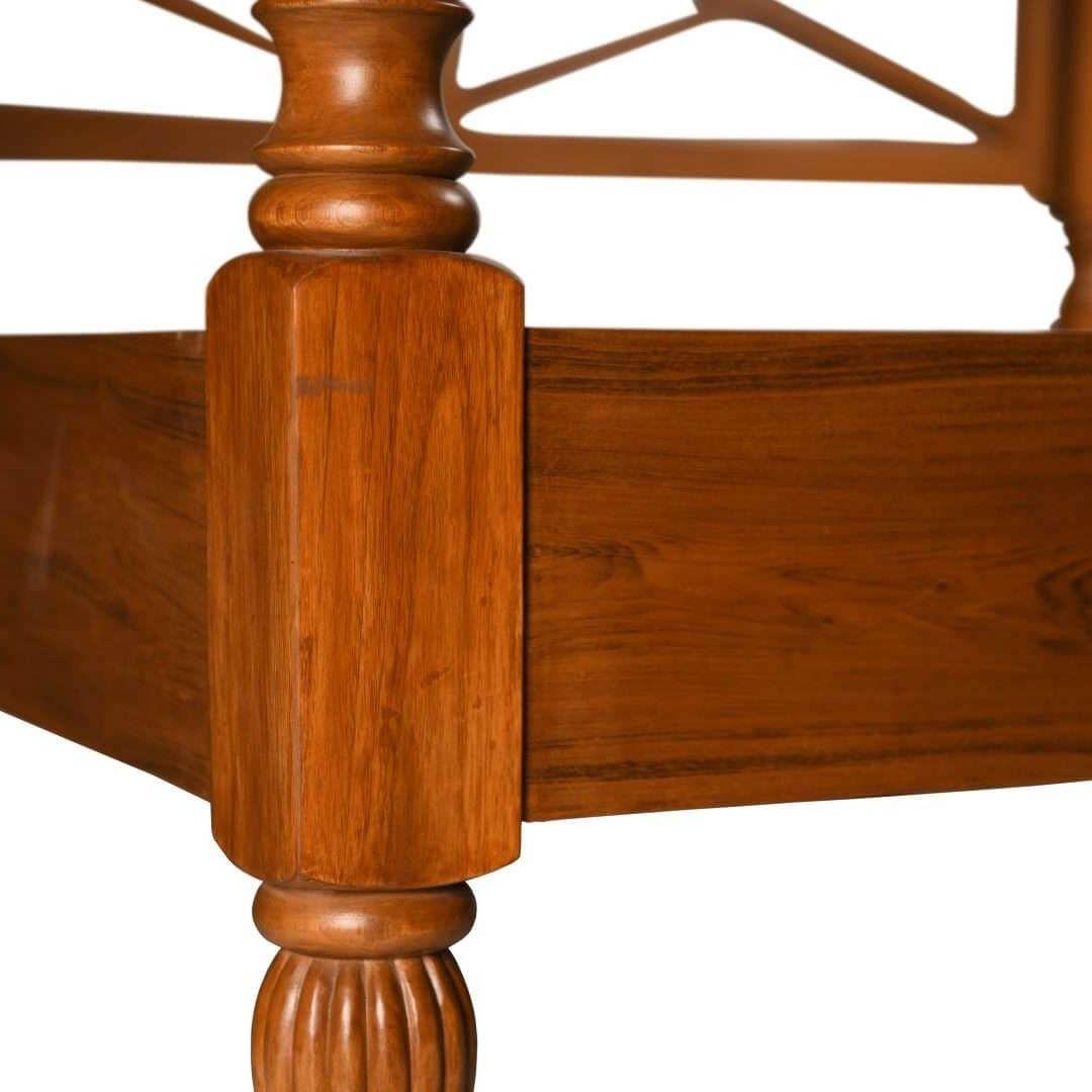 Retro Vintage Canopy Teak Wood Bed CTBD - 1601 - TimberCraft