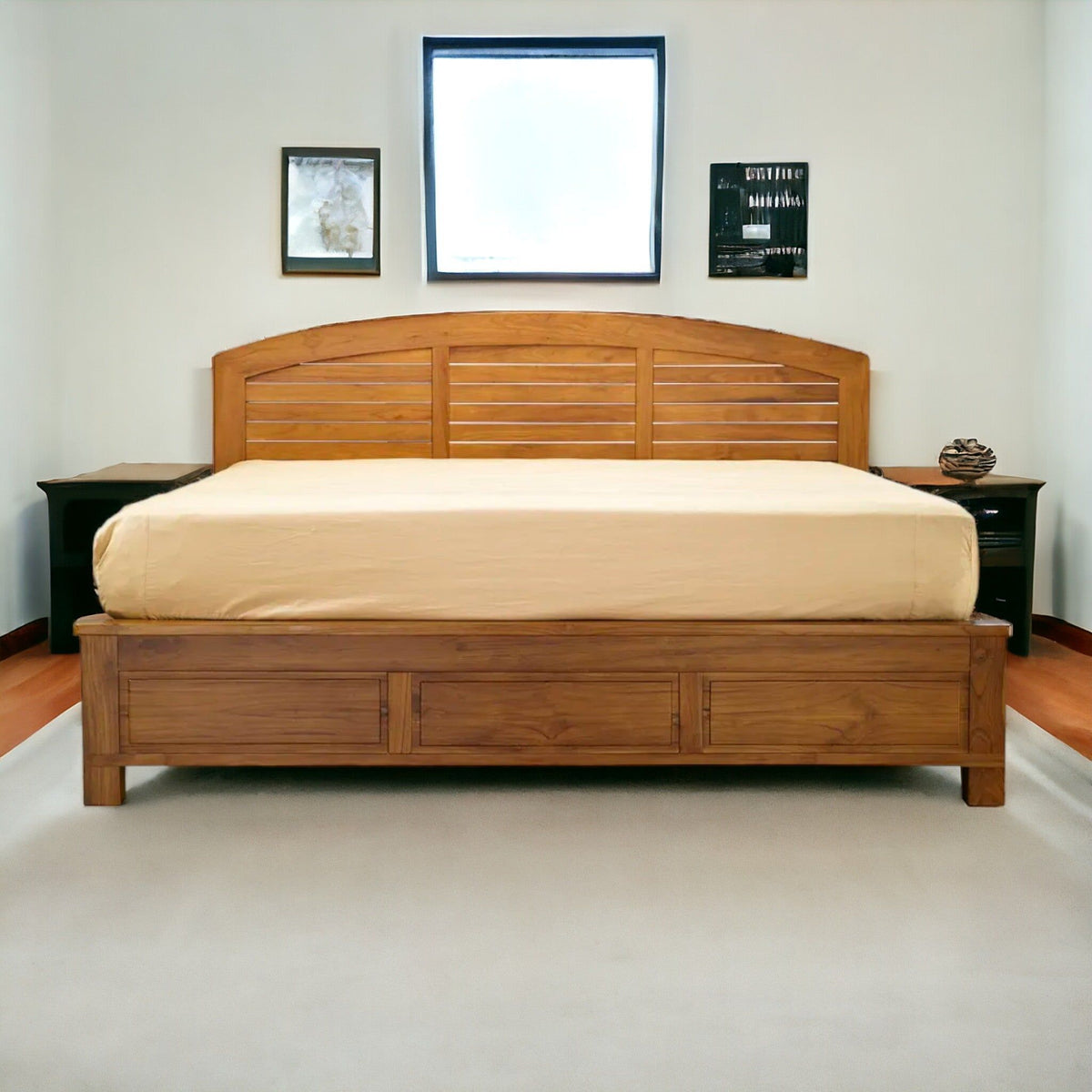 Timeless Teak Bed Frame Elevates Your Serene Space