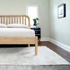 Modern Teak Spindle Bed for Cozy & Chic Sleep
