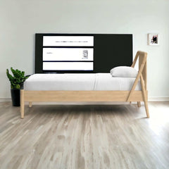 Modern Teak Spindle Bed for Cozy & Chic Sleep