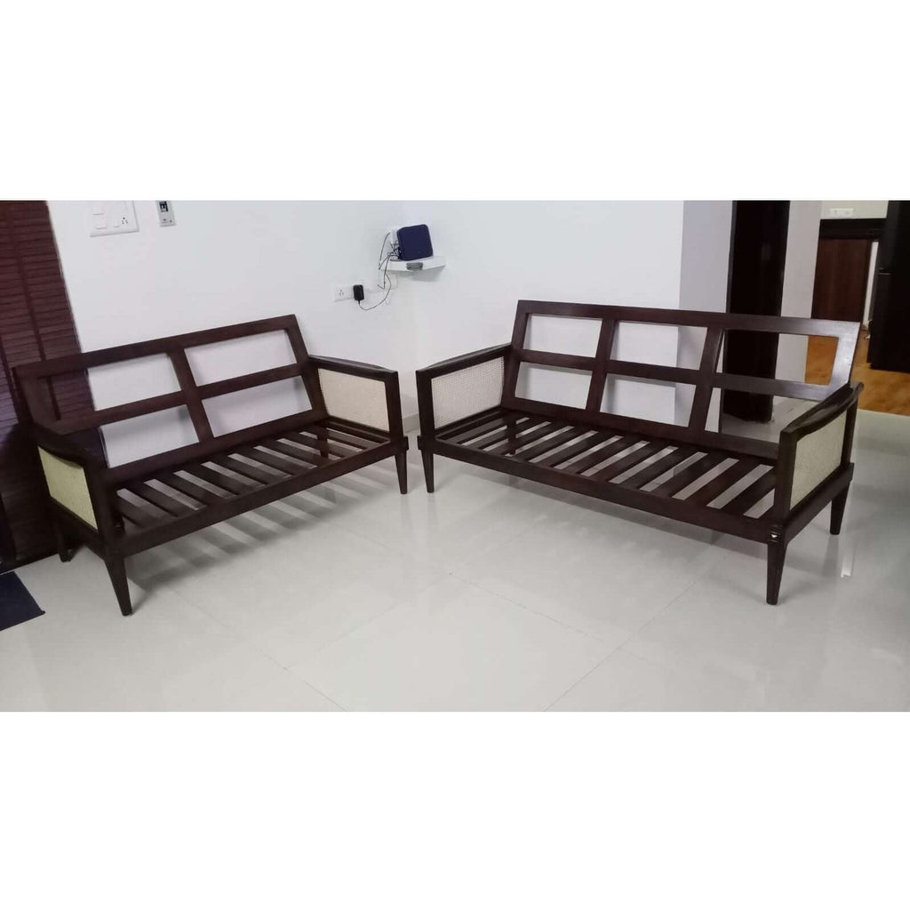 Teak and Rattan Sofa RTSF - 1001 - TimberCraft