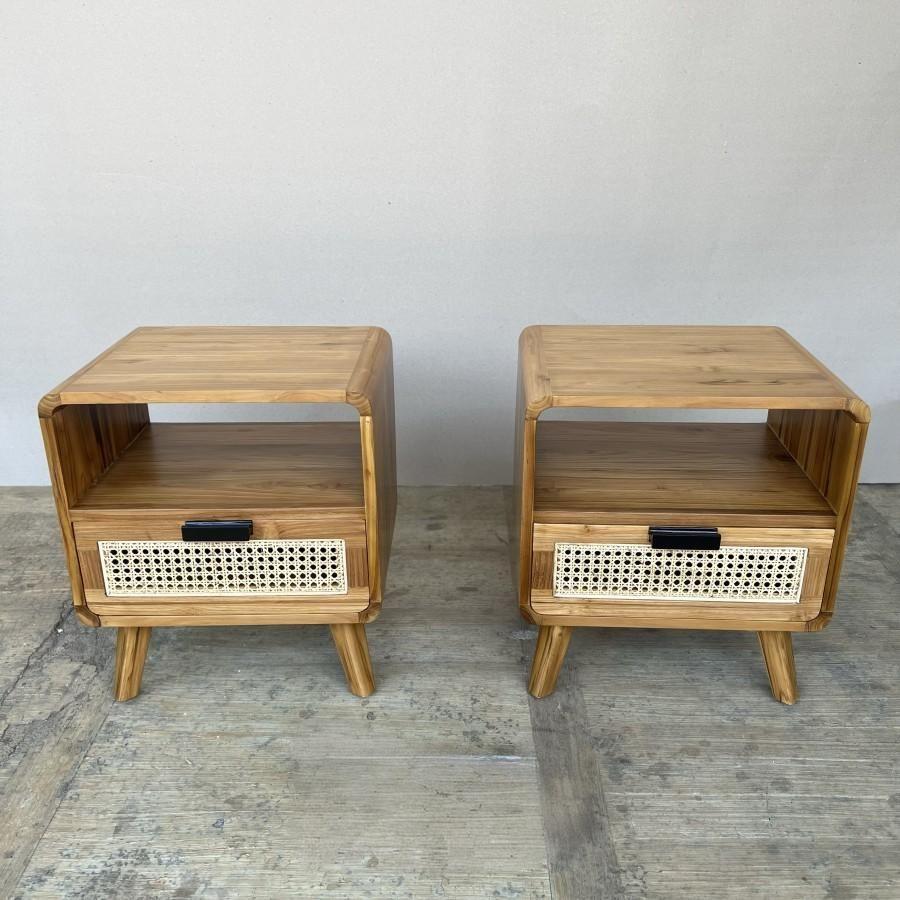 Teak Bedside Table TBT - 02 - TimberCraft