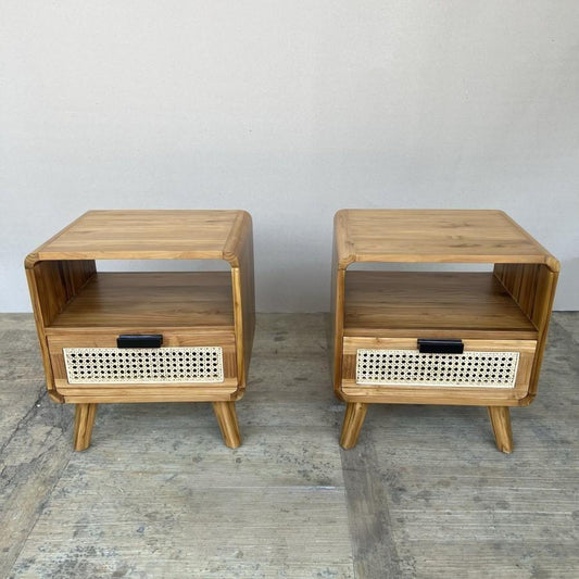 Teak Bedside Table TBT - 02 - TimberCraft