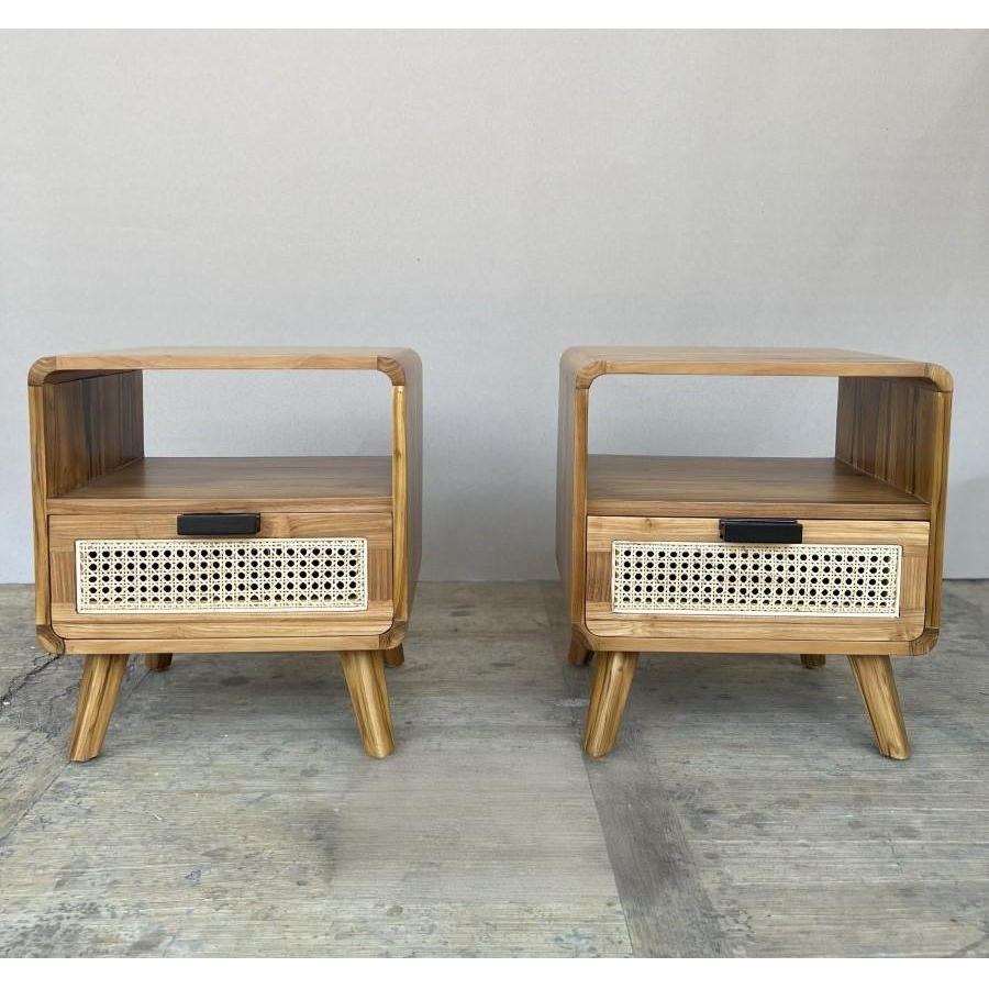 Teak Bedside Table TBT - 02 - TimberCraft