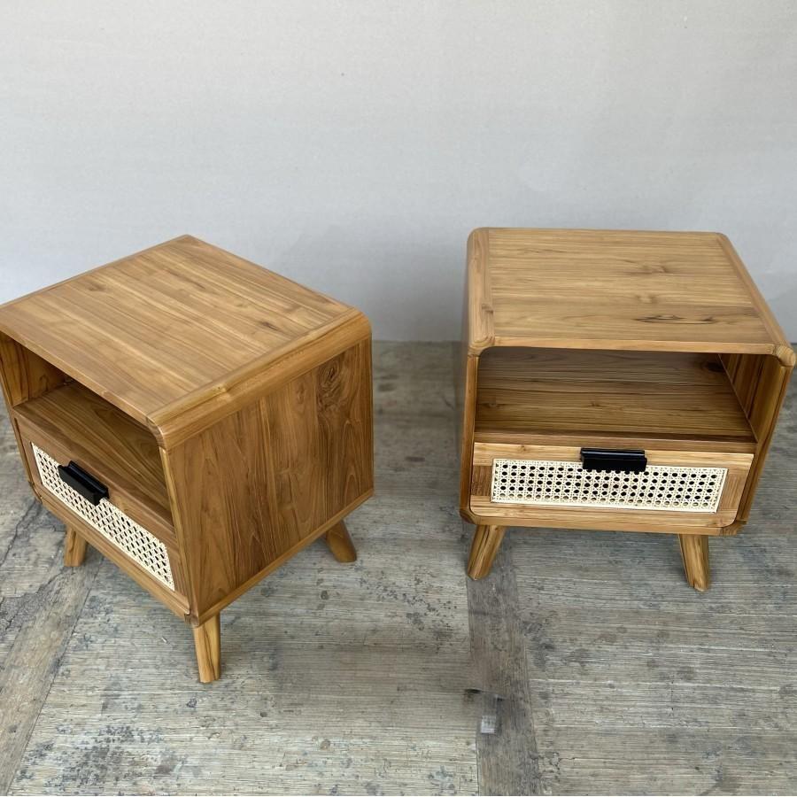 Teak Bedside Table TBT - 02 - TimberCraft