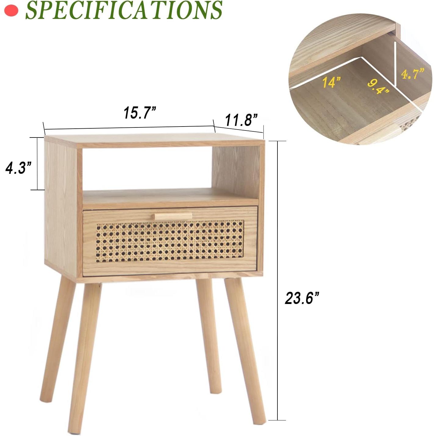 Teak Bedside Table TBT - 07 - TimberCraft