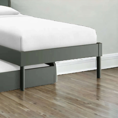Teak & Natural Cane Twin Trundle Bed for Kids - TimberCraft
