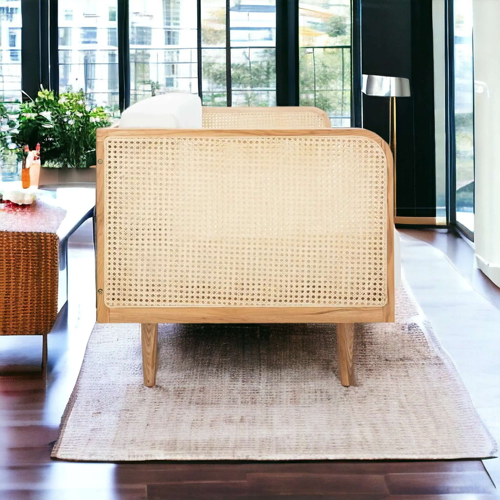 Teak & Rattan Sofa Set: Oriental Design, Luxurious Comfort - TimberCraft