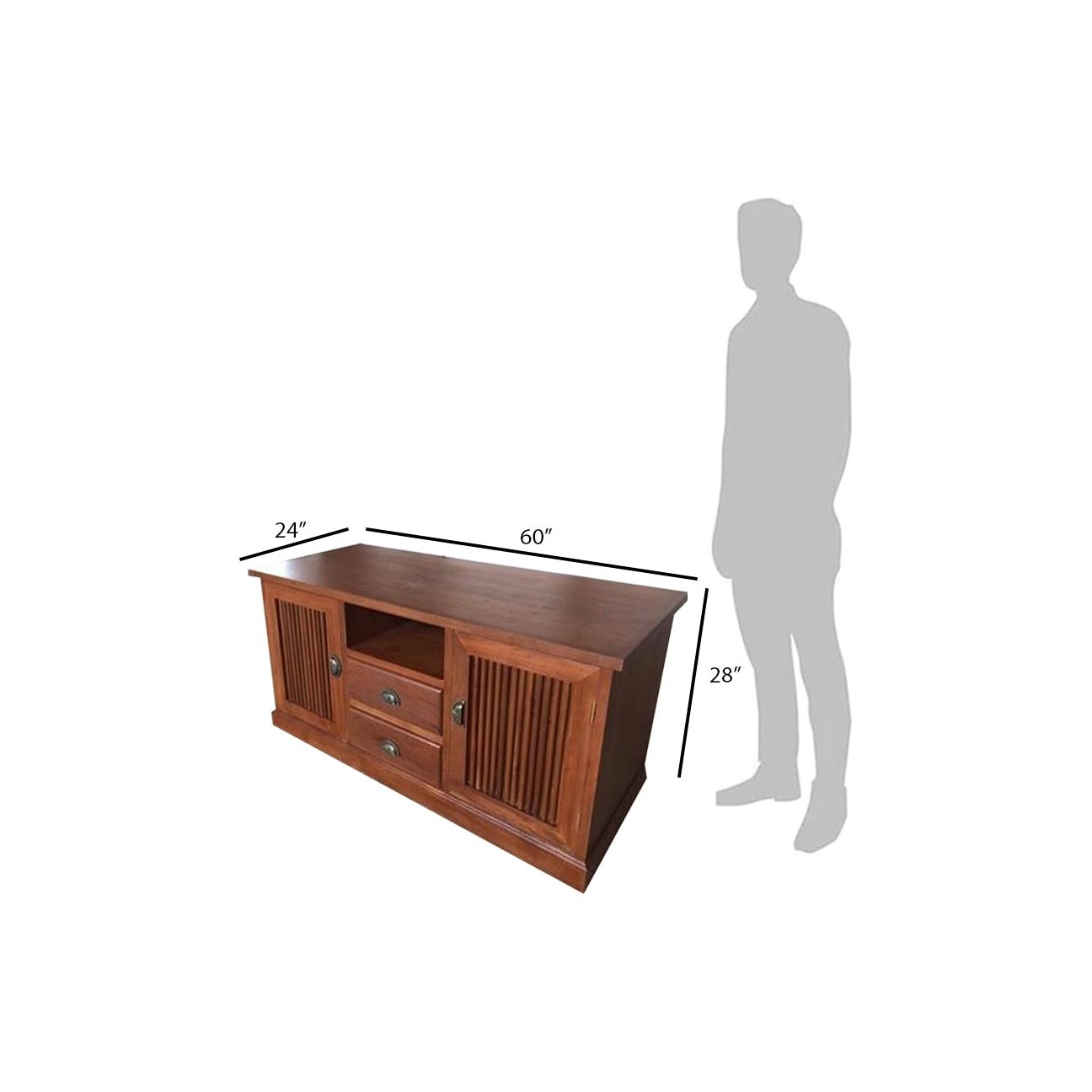 Teak TV Cabinet TVC - 125 - TimberCraft