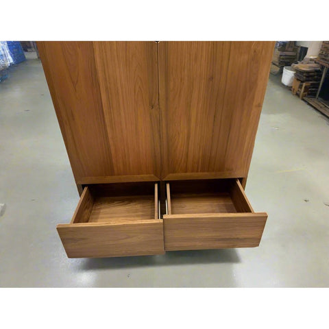 Teak Wood 2 Door And 4 Draws Wardrobe TWD - 1003 - TimberCraft