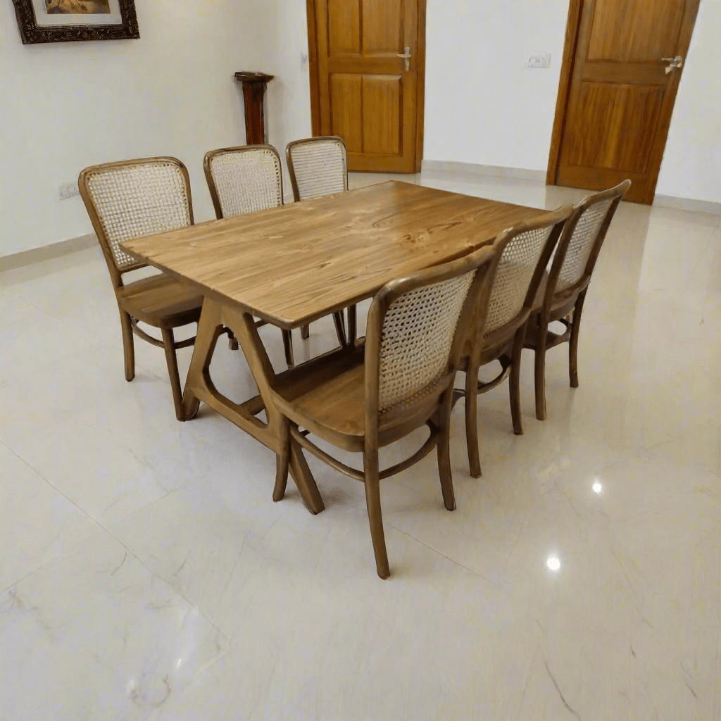 Teak Wood Dining Table Set TDT - 1301 - TimberCraft