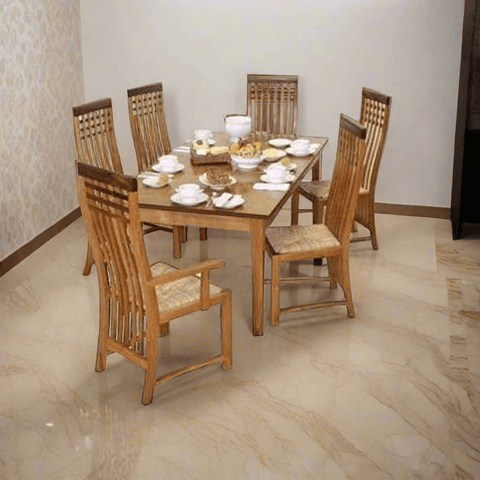 Teak Wood Dining Table Set TDT - 1501 - TimberCraft