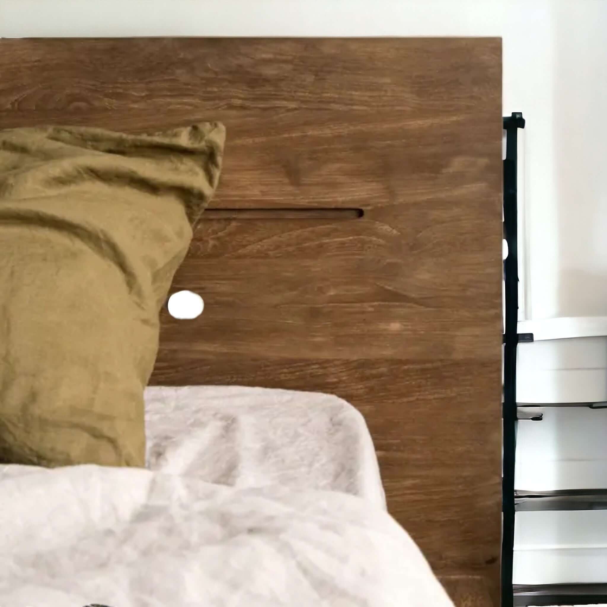 Teak Wood Low Platform Bed | Minimalist, Modern Design - TimberCraft